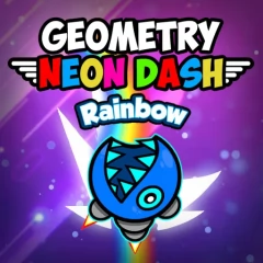 Geometry Neon Dash Rainbow